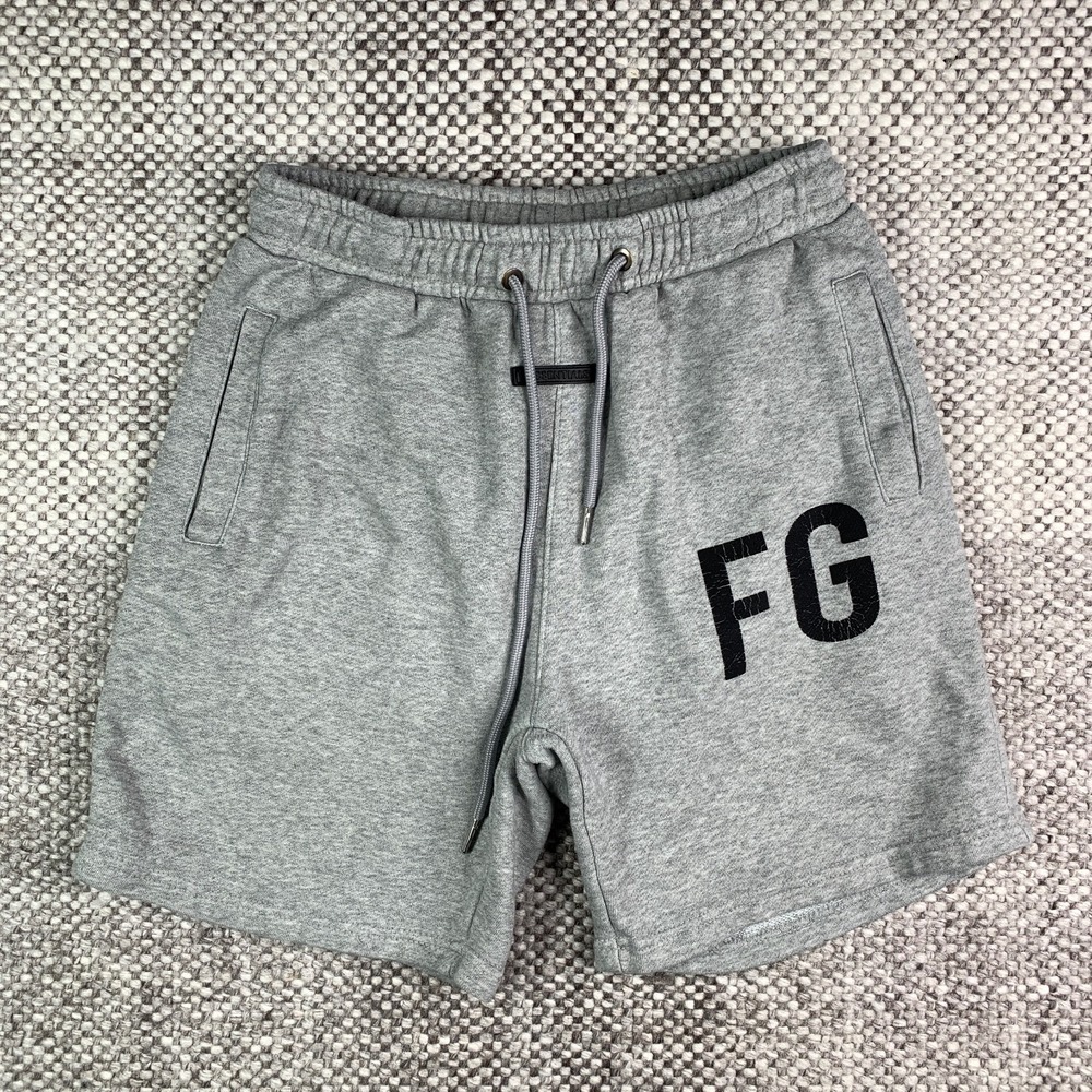 Fear of God Essentials FG Gray Sweat Shorts L Large Excellent Rick Owen OffWhite